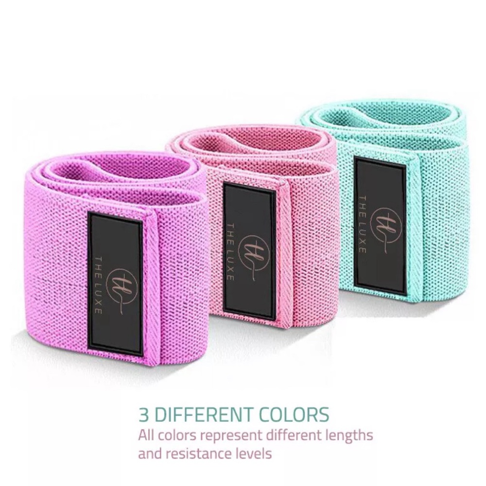 Resistance Bands Set, Exercise Bands with Non-Slip for Hips & Glutes, 3 Levels